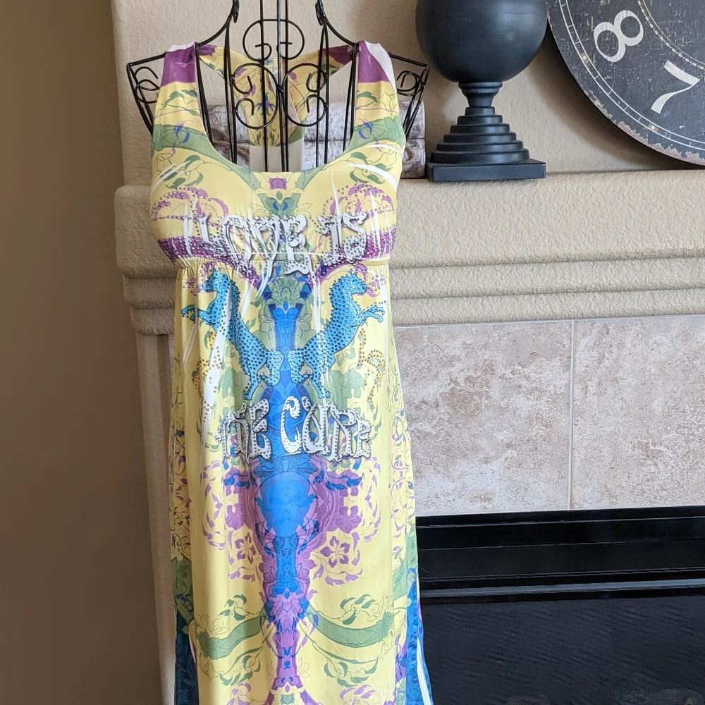 S-Twelve soft stretch racer back summer dress. Size: Medium - Picture 6 of 14